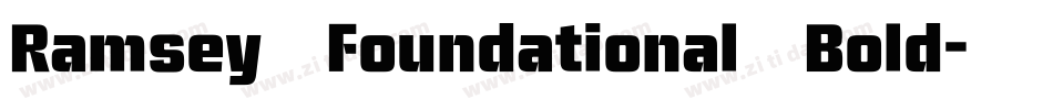 Ramsey Foundational Bold字体转换